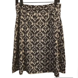 49-Tranquility by Colorado Clothing Black White Paisley Stretch Skirt Sz M